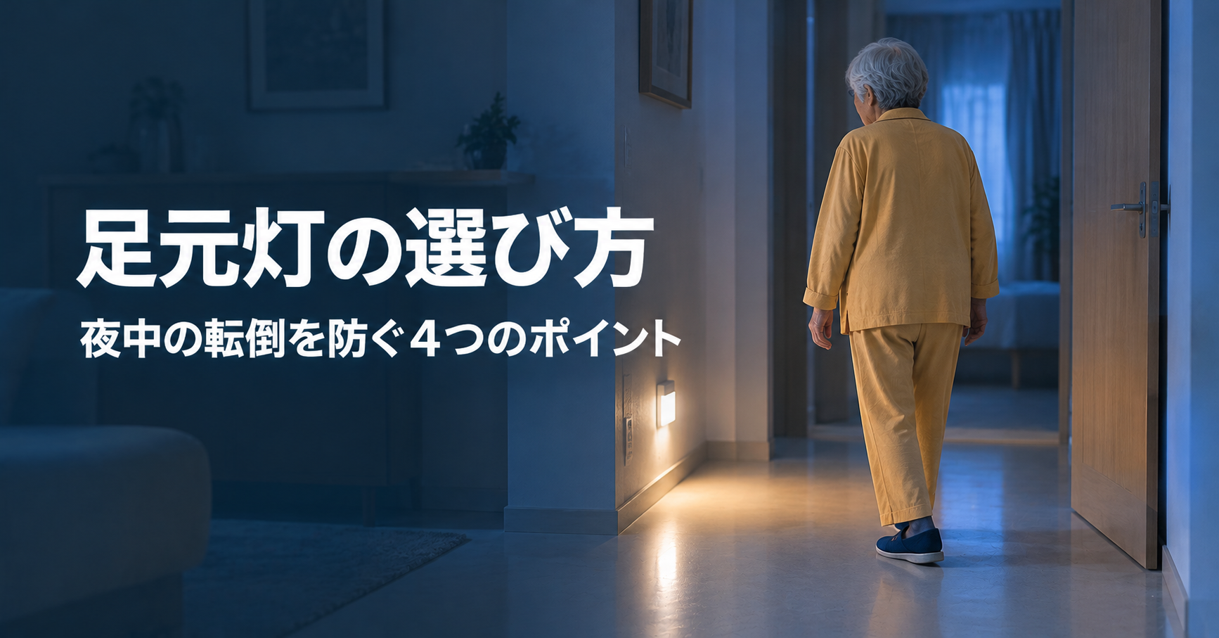 足元灯の選び方｜高齢の親の夜中の転倒を防ぐ、置く場所と4つのポイント